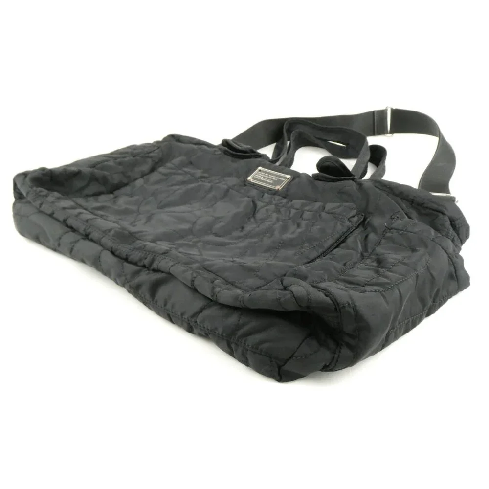 Marc By Marc Jacobs Black Quilted Nylon‎ Tote Bag With Adjustable Strap